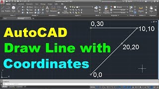 AutoCAD Draw Line with Coordinates [upl. by Nyletac8]