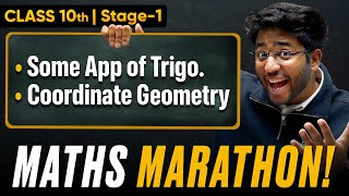 Class 10th Maths Maha Marathon  Some App of Trigonometry amp Coord Geometry 🔥  Shobhit Nirwan [upl. by Chrystel994]