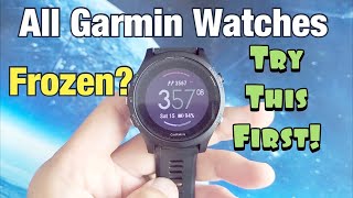 All Garmin Watches Frozen Screen Unresponsive Cant Restart FIXED [upl. by Llenad]