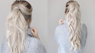 How To Messy Voluminous Ponytail Tutorial [upl. by Noed]