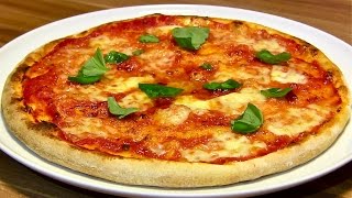 PizzateigPizza selber machenPizza Margherita wie aus dem Steinbackofen [upl. by Oiramed]