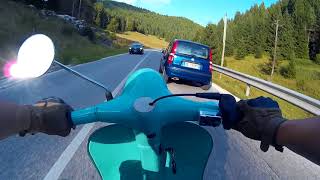 Vespa 50 con 144 Quattrini M1L60R  cam on board Asiago [upl. by Cowley]