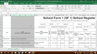 DepEd School Form 1 proper formatting [upl. by Nnarual]