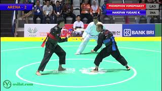 Pencak Silat Mens Tanding Class C  LAO vs INA  18th Asian Games Indonesian 2018 [upl. by Amsirak]