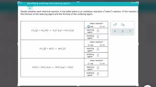 ALEKS Identifying oxidizing and reducing agents [upl. by Albric]