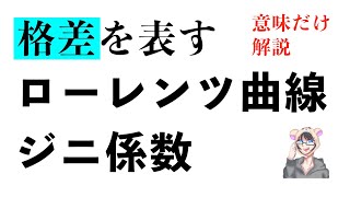 格差を表す手法 ローレンツ曲線、ジニ係数 [upl. by Agatha78]