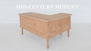 How To Build an LShaped Executive Desk  DIY Woodworking [upl. by Nelie]