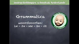 Grammatica woordsoorten  LW ZN WW VZ BN [upl. by Coplin]