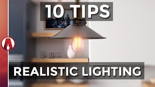 10 Tips for REALISTIC LIGHTING in VRay [upl. by Walliw388]