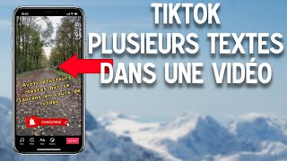 Tiktok changer le texte  Ecrire plusieurs textes dans une vidéo [upl. by Shorter]