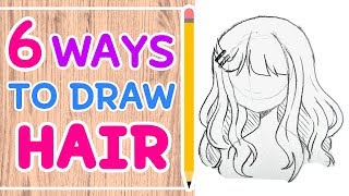 ☆ HOW TO DRAW 6 HAIRSTYLES  Easy Tutorial ☆ [upl. by Shanleigh]