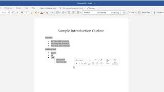 How to format an outline in MS Word 365 [upl. by Ehman]