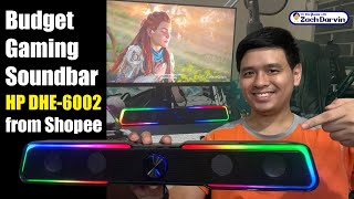 Budget Gaming Soundbar Speaker HP DHE6002 from Shopee Philippines [upl. by Lenor498]