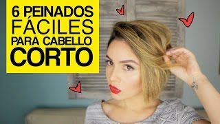 6 Peinados fáciles para cabello corto  Maiah Ocando [upl. by Gnad]