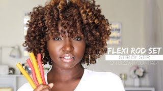 HOW TO  FLEXI ROD SET  Creme of Nature NEW BLOW OUT CREME [upl. by Etnod]