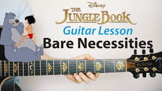 Bare Necessities Jungle Book 🎸Acoustic Guitar Lesson How To Play PLAYALONG [upl. by Antoine481]