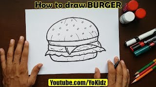 How to draw BURGER [upl. by Soluk310]