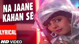 Na Jane Kahan Se Lyrical Video  Chaalbaaz  Amit Kumar Kavita Krishnamurthy  Sunny Deol Sridevi [upl. by Ahsem]