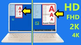 Bilgisayar Ekran küçültme Çözünürlük Windows 10 ayarları [upl. by Nezah]