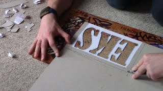 HOW TO MAKE A SIMPLE LETTER STENCIL [upl. by Nnylarac730]