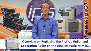 HP M451  Replacing the Pick Up Roller amp Separation Roller [upl. by Rob]