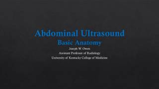 Abdominal US  Basic Anatomy [upl. by Egin]