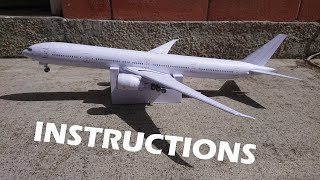 Boeing 777 Papercraft Instructions [upl. by Newo]