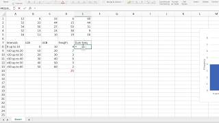 Drawing an Ogive in Excel [upl. by Mathre34]