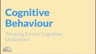 CBT What Are Cognitive Distortions [upl. by Malone]