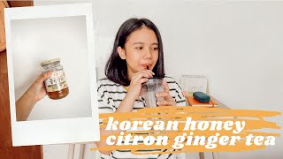 how to make korean honey citron ginger tea review  benefits [upl. by Nahtnhoj]