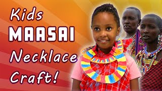 KIDS CRAFT  African Maasai Necklace [upl. by Phox827]