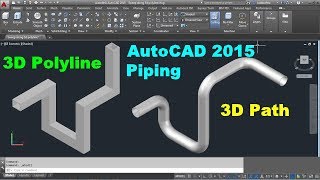 AutoCAD Sweep along 3D Polyline  Autocad Sweep 3D Path  AutoCAD 2015 Piping [upl. by Carl542]