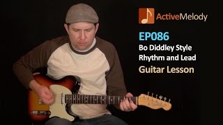 Bo Diddley Rhythm and Lead Guitar Lesson  EP086 [upl. by Sitelc]