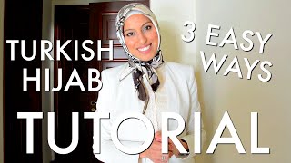 Beautiful Turkish Hijab Style 3 Ways Tutorial  Haute Hijab [upl. by Yotal]