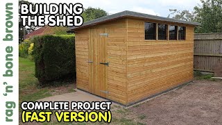 DIY Building A Shed From Scratch  Complete Project Fast Version [upl. by Shelbi]