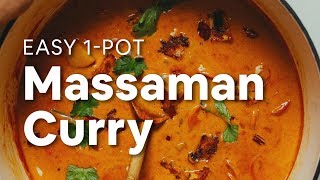 Easy 1Pot Massaman Curry  Minimalist Baker Recipes [upl. by Nosemyaj444]