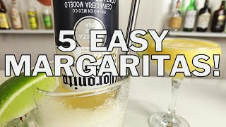 5 x EASY MARGARITA COCKTAIL RECIPES [upl. by Alleyn863]