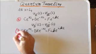 Quantum tunneling wavefunction derivation part 1 [upl. by Rebmat]