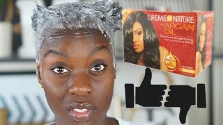 I TRIED A NEW RELAXER CREME OF NATURE WITH ARGAN OIL RELAX AND COLOR [upl. by Melone]