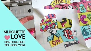 Silhouette Love PRINTABLE heat transfer vinyl tutorial [upl. by Alec127]