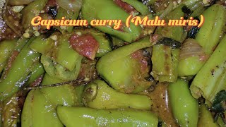 Delicious Capsicum Curry  Malu Miris Curry Recipe [upl. by Siloam]