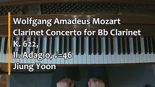 Piano Part Mozart Clarinet Concerto for Bb Clarinet K622 II Adagio ♩46 [upl. by Ecnerwaled460]