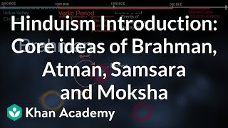 Hinduism Introduction Core ideas of Brahman Atman Samsara and Moksha  History  Khan Academy [upl. by Naahsar]