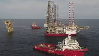 Jack Up Rig Move [upl. by Kenon]