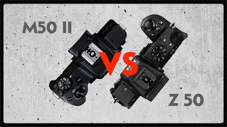 Canon M50 Mark II vs Nikon Z50  Mirrorless Camera Comparison in 2021 [upl. by Anasus]