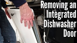 How to Remove the Door from a Bosch Integrated Dishwasher [upl. by Dorraj953]