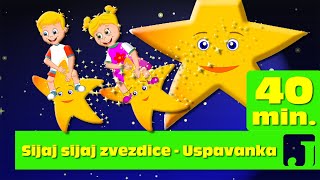 Sijaj sijaj zvezdice  Uspavanka 40 min  Twinkle Twinkle Little Star  Dečije pesme  Pesme za decu [upl. by Llennoj]