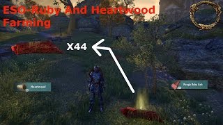 ESO  Best Heartwood and Ruby Ash Wood Farming Location No DLC [upl. by Horton]