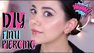 10 PIERCING IN 1 MINUTO FINTI PIERCING DIY👂  Vanessa Ziletti [upl. by Malory1]