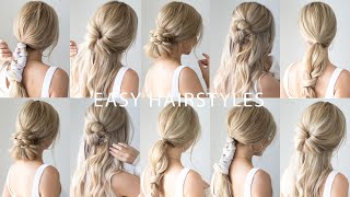 EASY BACK TO SCHOOL HAIRSTYLES 🍎 Everyday Hairstyles [upl. by Ashleigh]